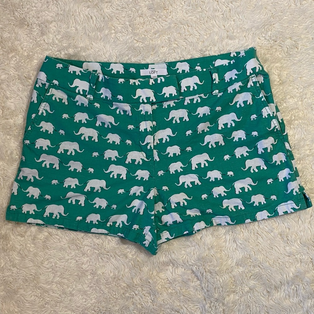 LOFT • Rivera Linen Blend Elephant Shorts
